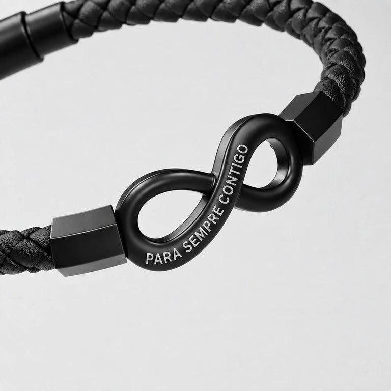 Pulseira Infinito para Ele – "Um Amor Sem Fim"