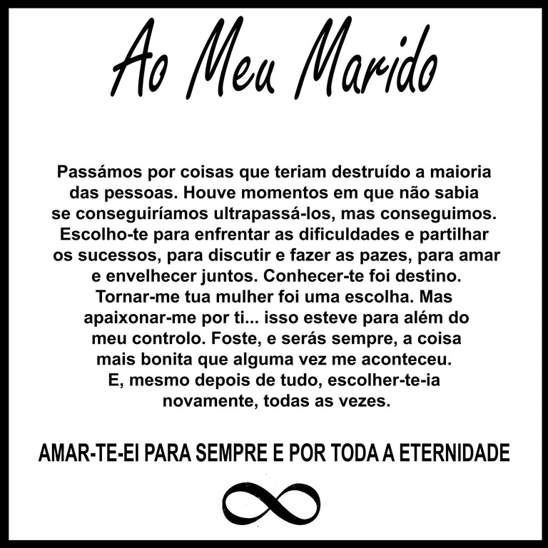 Pulseira Infinito para Ele – "Um Amor Sem Fim"