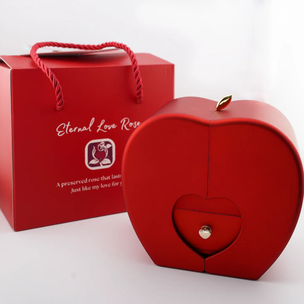 Presente especial – Rosa eterna e colar "À Minha Filha"